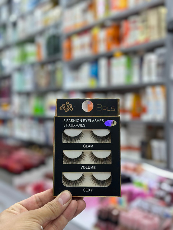 مژه سه عددی سالنی و بافت طبیعی و اقتصادی