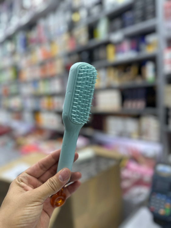 برس جادوویی مو سیلکونی ابی رنگ